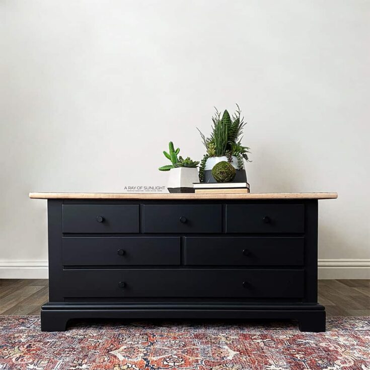 Image for Black Coffee Table Makeover Idea