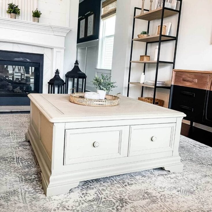 Image for DIY Coffee Table Makeover: Orange Oak to Modern Coastal