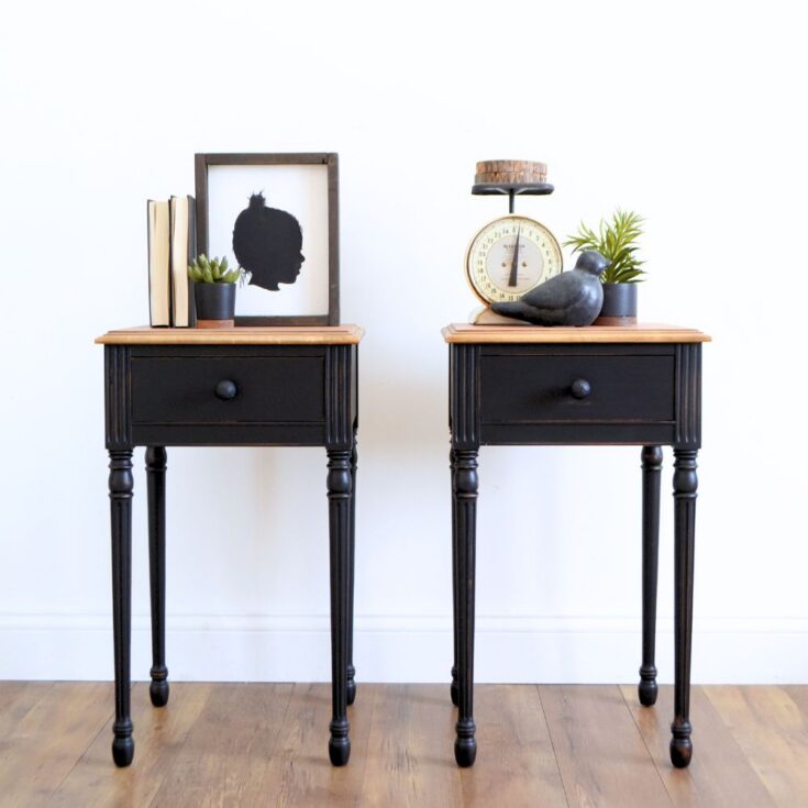 Image for Chalk Painting End Tables Black