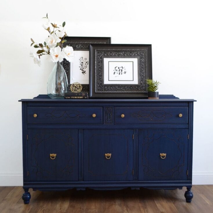 Image for Antique Blue Sideboard Buffet