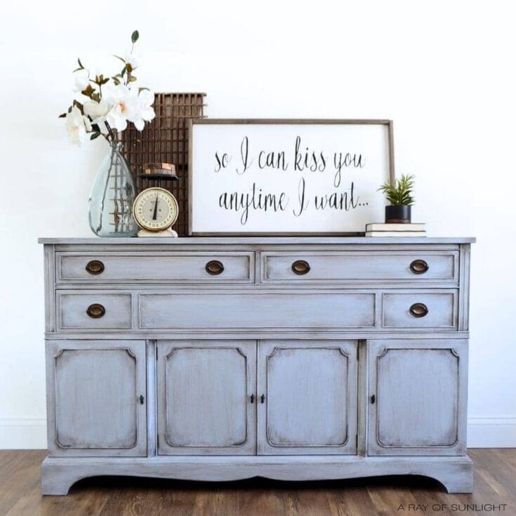 Image for DIY Light Blue Dining Room Buffet