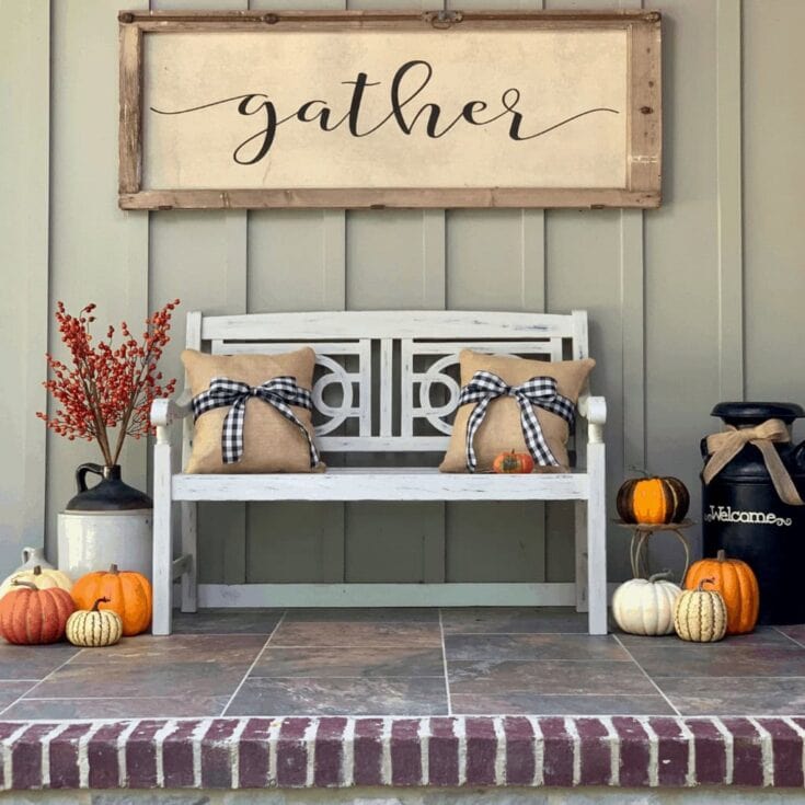 Image for Chalk Painting Our Front Porch Bench
