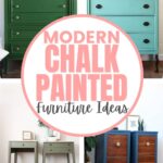 A collage of different painted furniture.