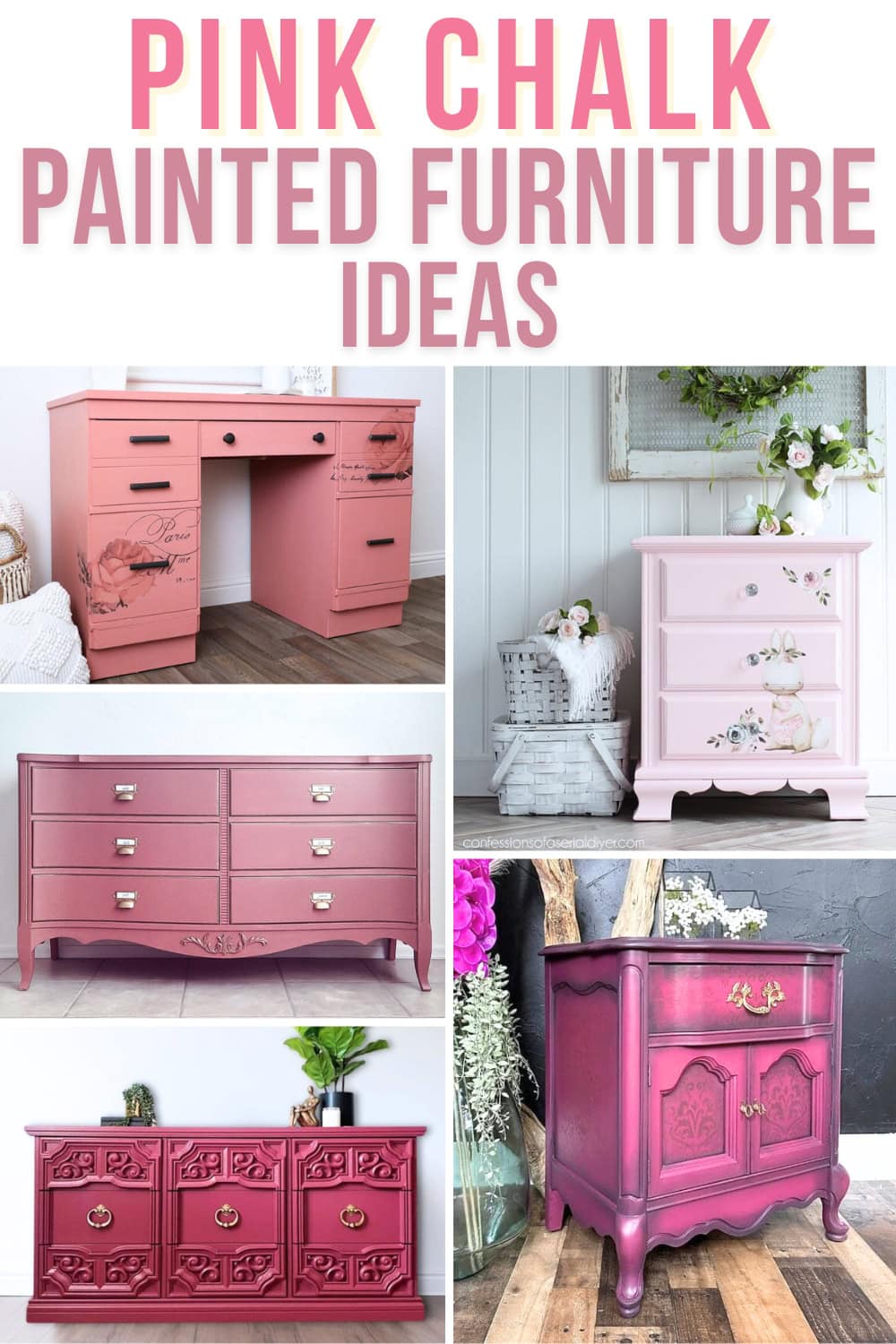 Pink Chalk Painted Furniture Ideas