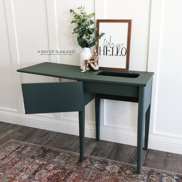 Image for Deep Green Painted Sewing Table