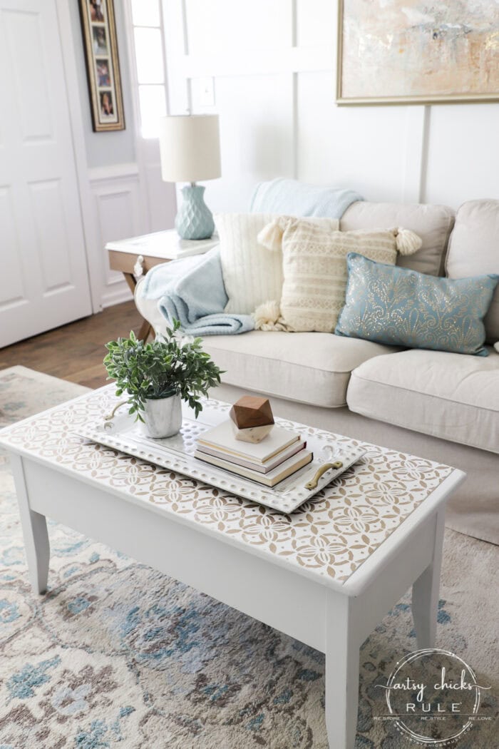Image for Gold Stencil Coffee Table