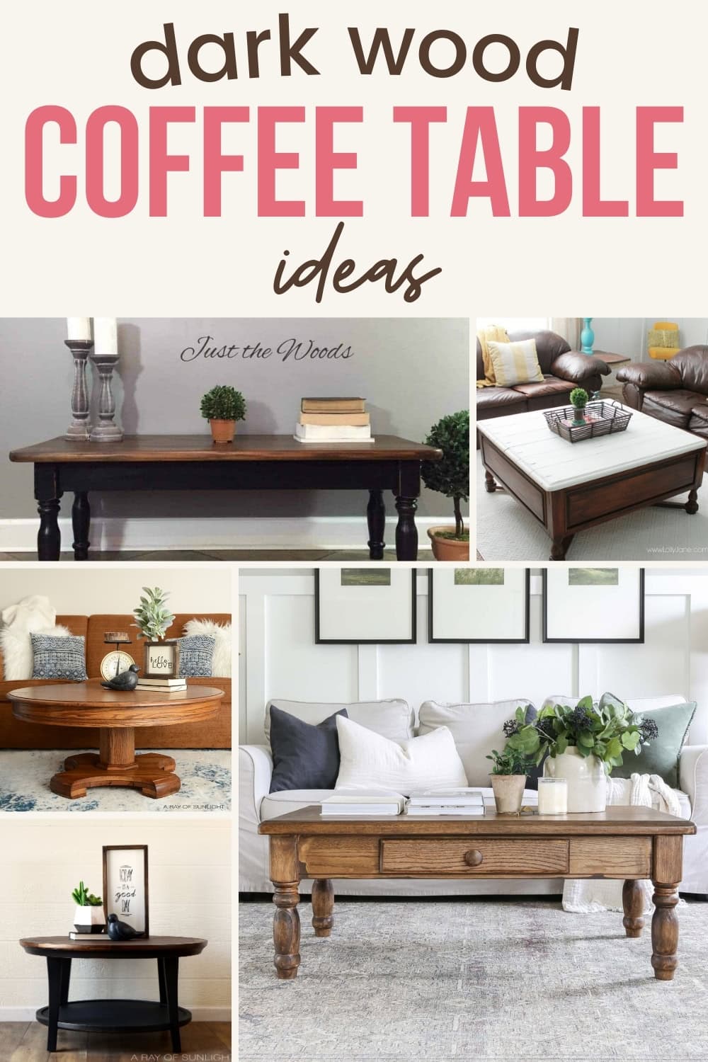 Dark Wood Coffee Table Ideas