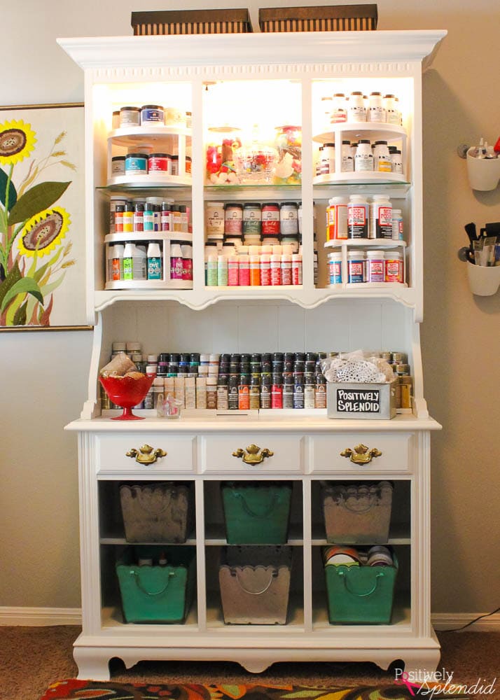 Image for Craft Storage Center from an Old Hutch!