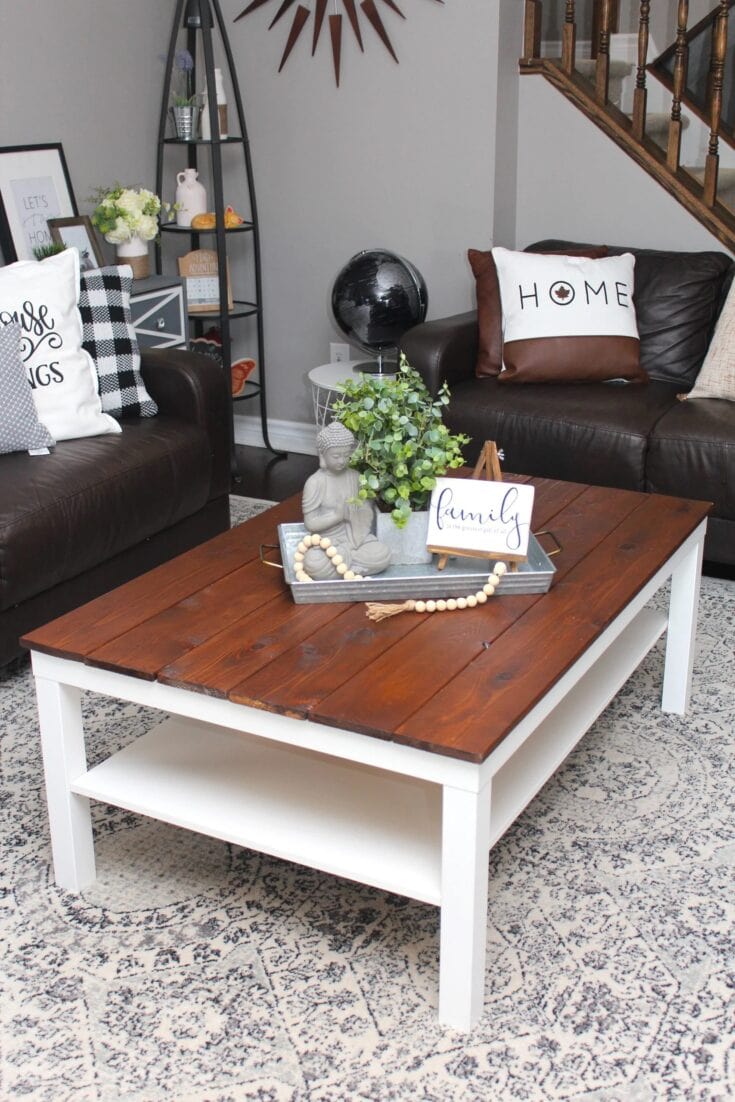 Image for DIY Farmhouse Coffee Table: Ikea Hack Makeover