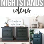 Vintage painted nightstands with classic designs and charming finishes used as home decor.
