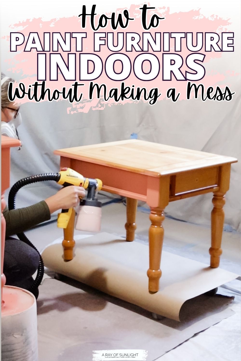How to Paint Furniture Indoors Without Making a Mess