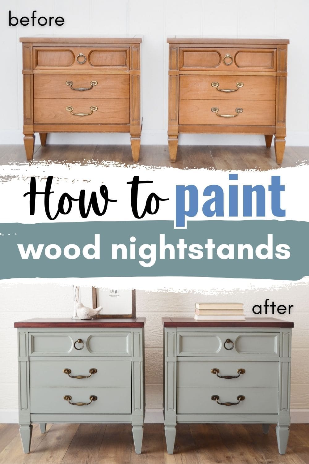 How to Paint Wood Nightstands