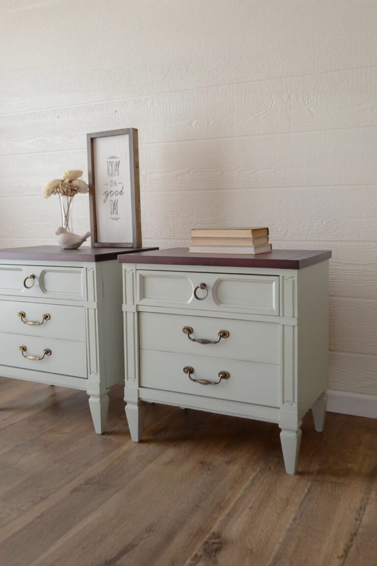 How to Paint Wood Nightstands