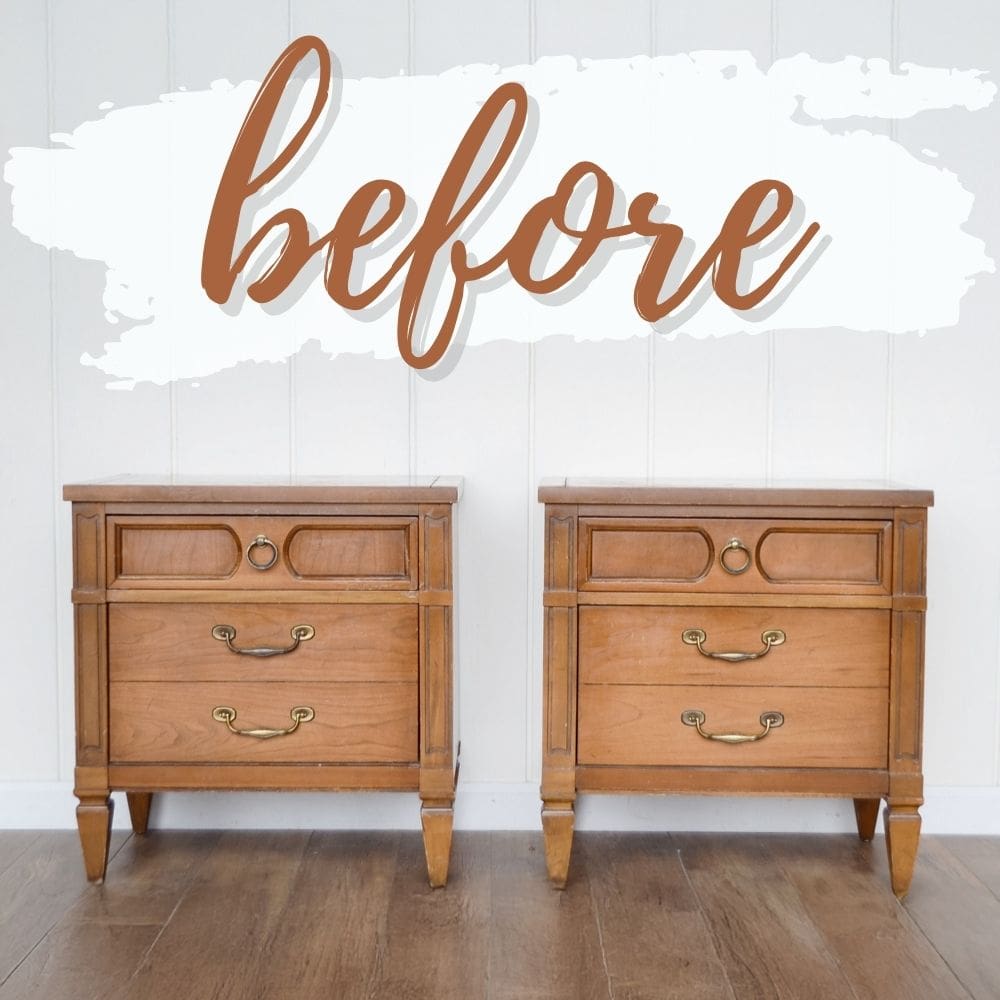 How to Paint Wood Nightstands