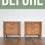 Two nightstands with three drawers each