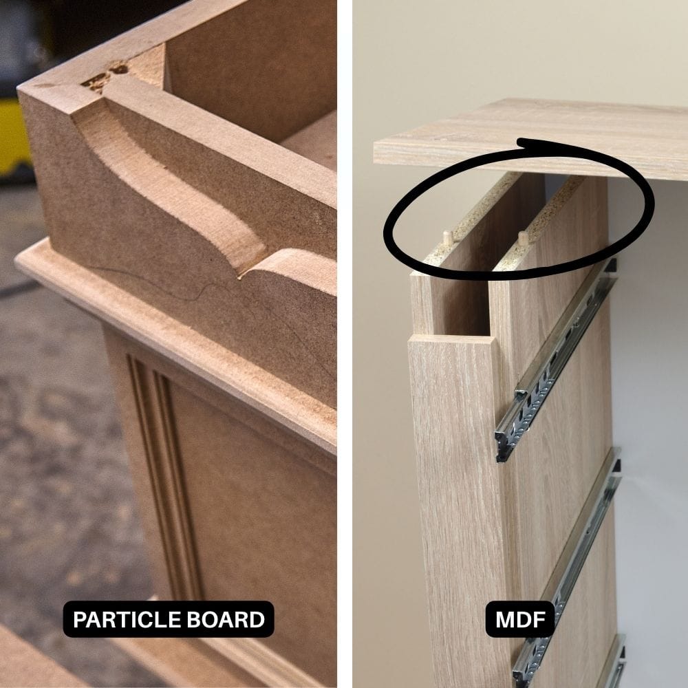 photo of mdf and particle board used in a furniture