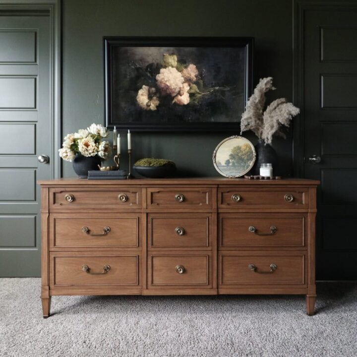 Refinishing a Wood Dresser With Acetone and Paint Wash
